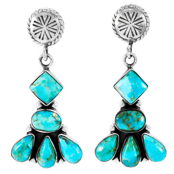 Turquoise Earrings Sterling Silver E1132-C75