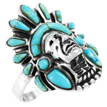 Turquoise Ring Sterling Silver R2476-C75