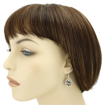 Multi Gemstones Earrings Sterling Silver E1357-C71