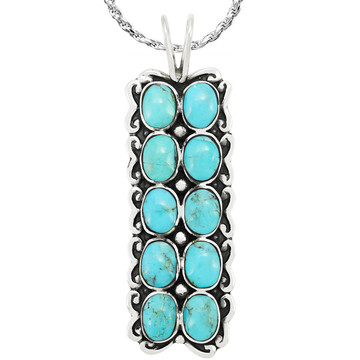 Turquoise Pendant Sterling Silver P3293-C75