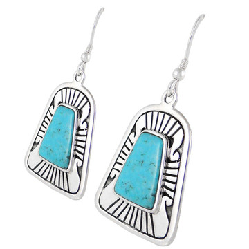 Turquoise Jewelry Earrings Sterling Silver E1160-C75