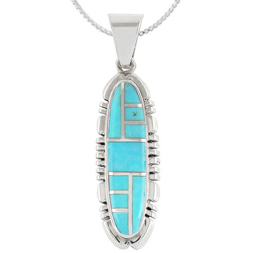 Turquoise Pendant Sterling Silver P3100-C05