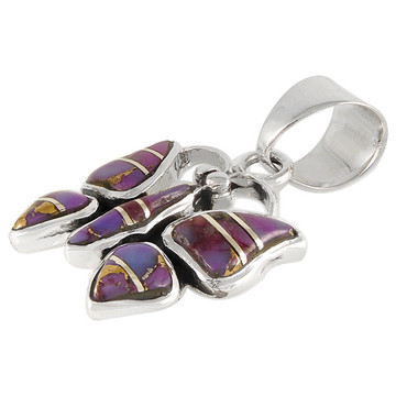 Purple Turquoise Pendant Sterling Silver P3111-C07