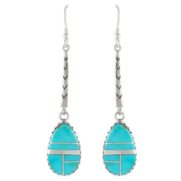Turquoise Earrings Sterling Silver E1167-C05