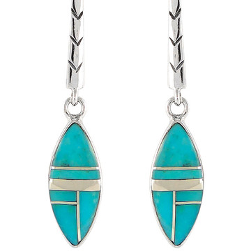 Turquoise Earrings Sterling Silver E1171-C05