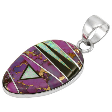 Purple Turquoise Pendant Sterling Silver P3297-C23