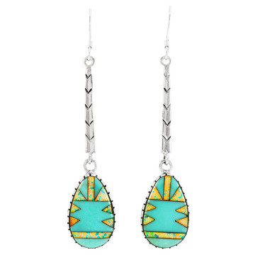 Turquoise Earrings Sterling Silver E1373-C21