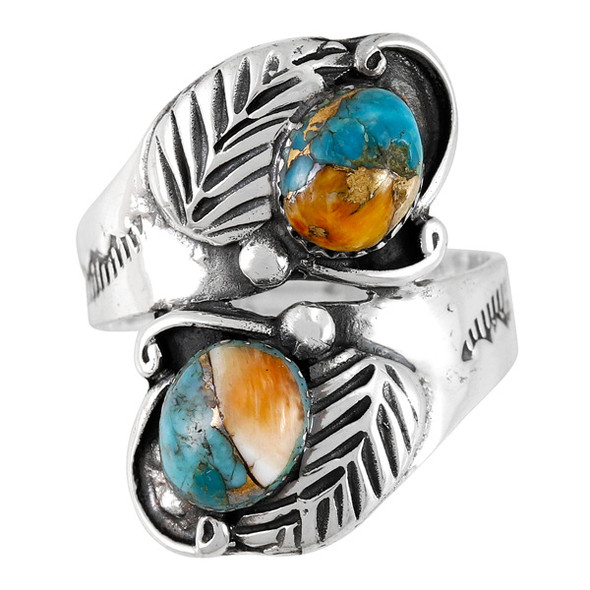 Spiny Turquoise Ring Sterling Silver R2560-C89