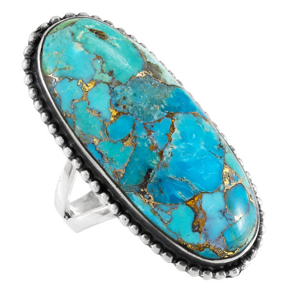 Matrix Turquoise Ring Sterling Silver R2561-C84