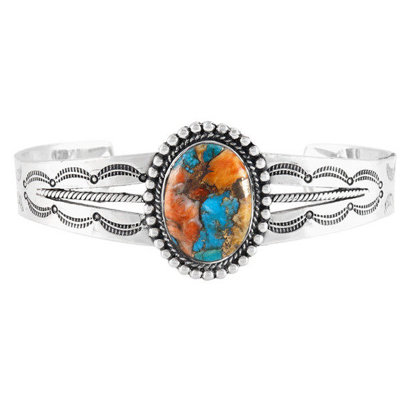 Spiny Turquoise Bracelet Sterling Silver B5633-C89