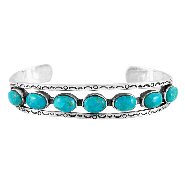 Turquoise Bracelet Sterling Silver B5632-C75