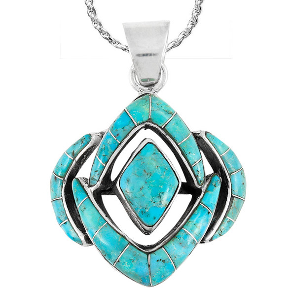 Sterling Silver Pendant Turquoise P3115-C05