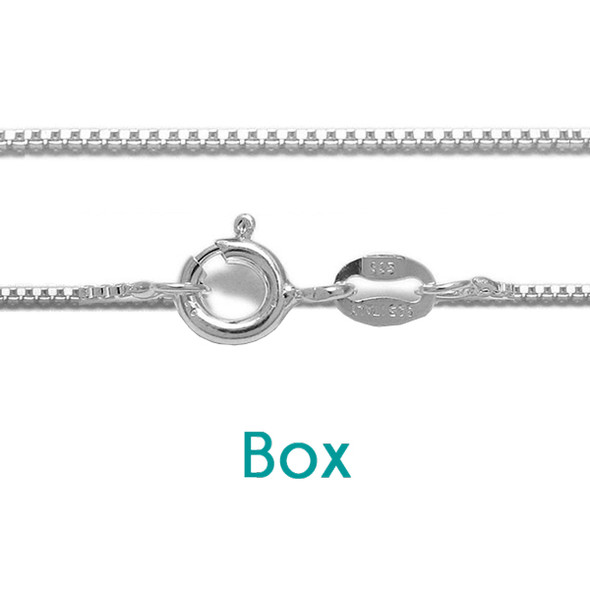 Sterling Silver Chain Box, Snake, & Rope. Lengths 16"-30" CHAIN