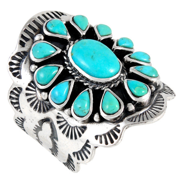 Turquoise Ring Sterling Silver R2413-C75