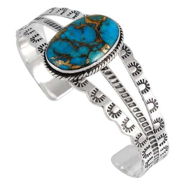 Matrix Turquoise Bracelet Sterling Silver B5554-C84