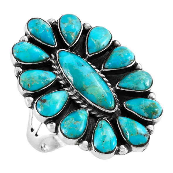Turquoise Ring Sterling Silver R2041-C75