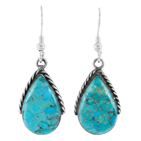 Turquoise Earrings Jewelry Sterling Silver E1298-C75