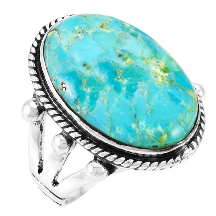 Turquoise Jewelry Ring Sterling Silver R2381-C75