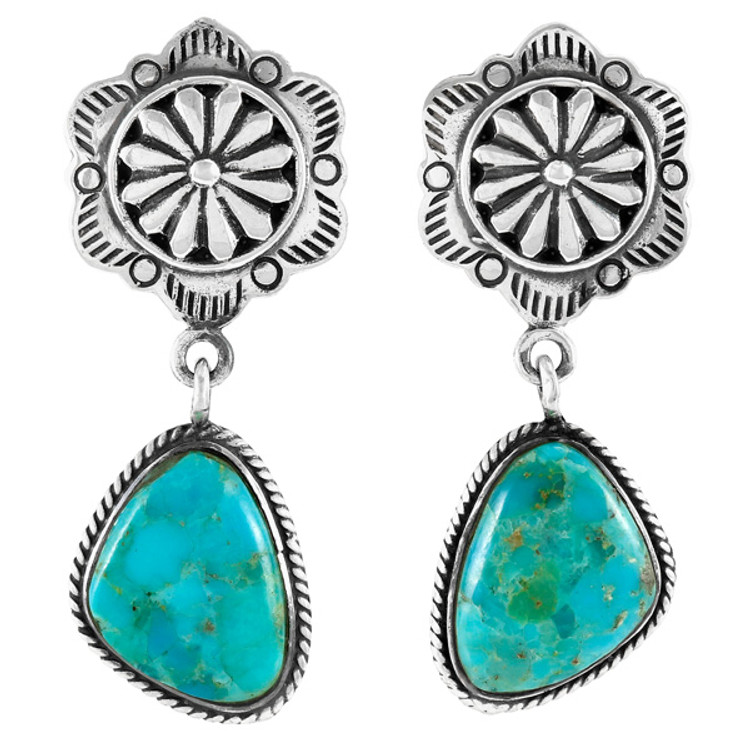 Sterling Silver Earrings Turquoise E1220-C75