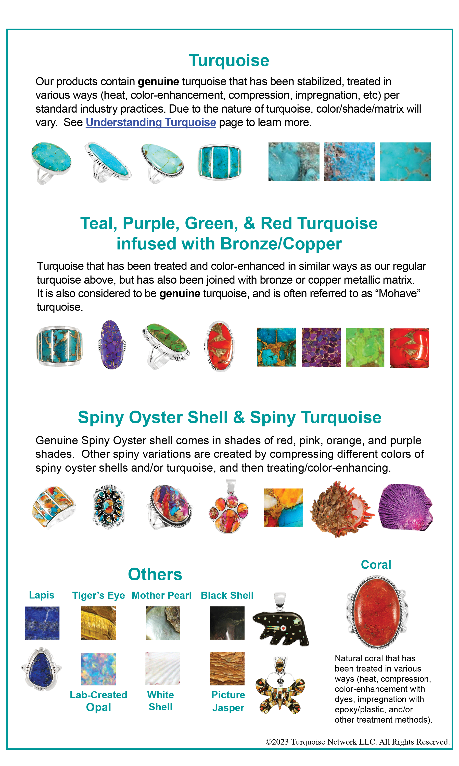 turquoise color chart