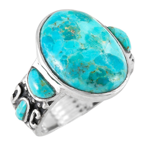 Turquoise Ring Sterling Silver R2434-C75