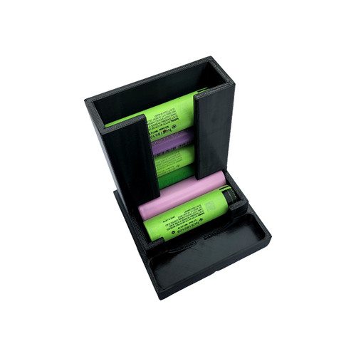 mDOS 18650 Battery Dispenser - 2x2 Gridfinity-Compatible Battery Holder