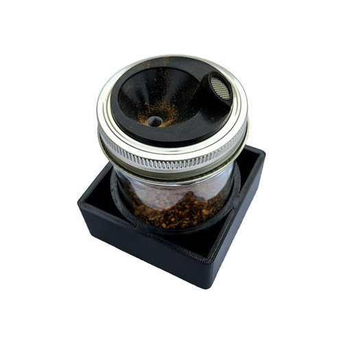 mDOS 8 oz Mason Jar Holder - 2x2 Gridfinity-Compatible Jar Stand
