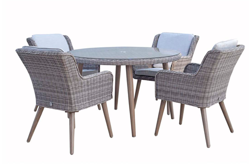 Danielle Round Outdoor Dining Table with 4 Chairs