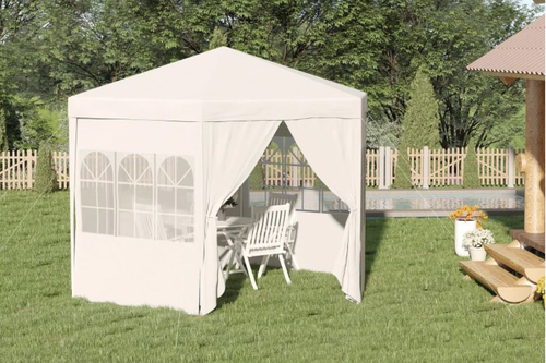 Outsunny 3.4m x 4m Hexagon Gazebo with Windows White