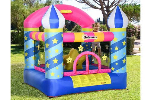 Outsunny Castle Stars Bouncy Castle - Castle Stars Design