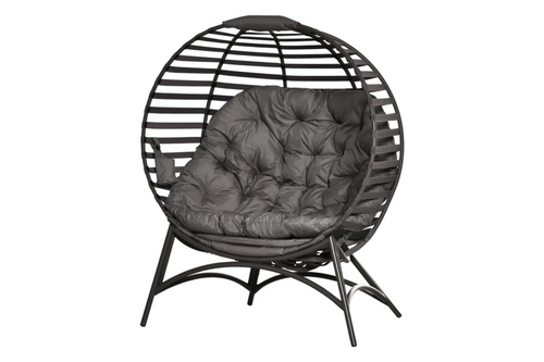 Egg Chair with Soft Cushion - Brown