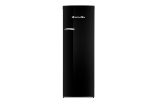 Montpellier MAB341K Retro Style Fridge Black Front View