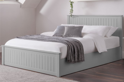Maine Double Bedframe With Ottoman Dove Grey Lifestyle Image