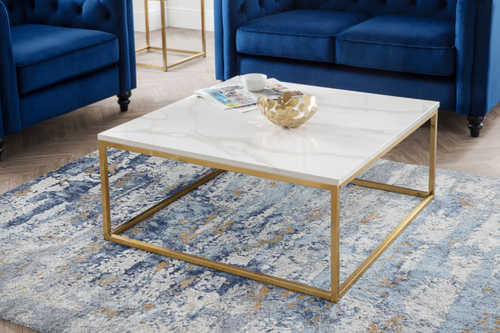 Scala Marble Coffee Table White And Gold Room Image