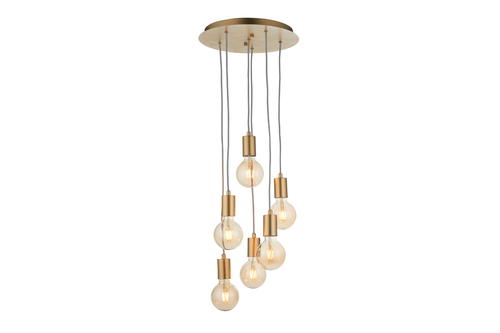 Loft 6 Pendant Light Satin Brass