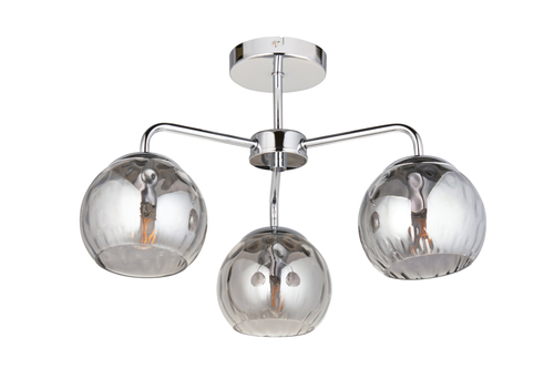 Delphi 3 Ceiling Light Chrome