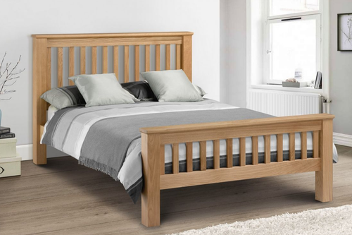 Amsterdam Oak Bed - High Foot End Lifestyle