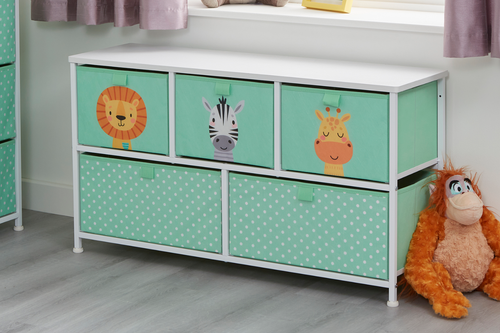 Jungle 5 Drawer Kids Storage Chest