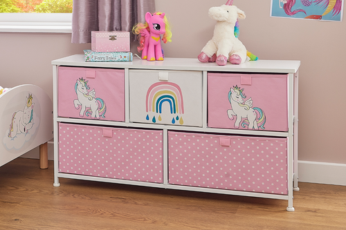 Kids Unicorn 5 Drawer Storage Chest