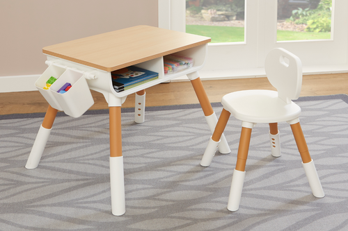 Kids Scandi Height Adjustable Table and Chair Set