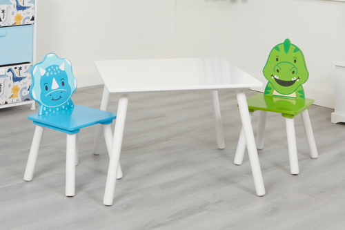 Kid's Dinosaur Table and Two Chairs Set Lifestyle