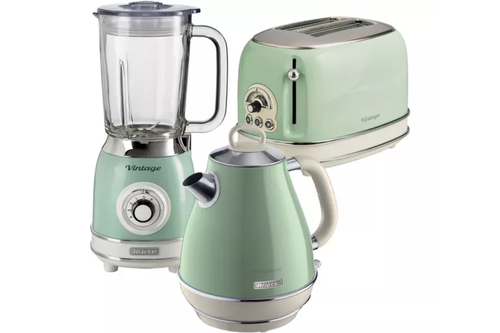 Ariete ARPK23 Vintage Retro Jug Kettle, Toaster & Blender Set Green main image