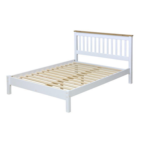 Capri Double Low End Bed Frame - White