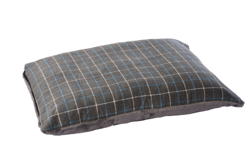 Premium Comfy Cushion Large Grey Check