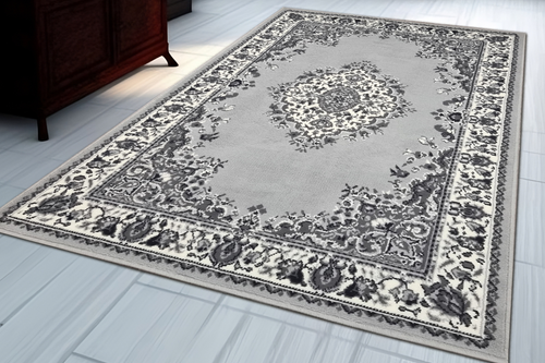 Traditional Rug Vintage Classic Design Grey Main Image