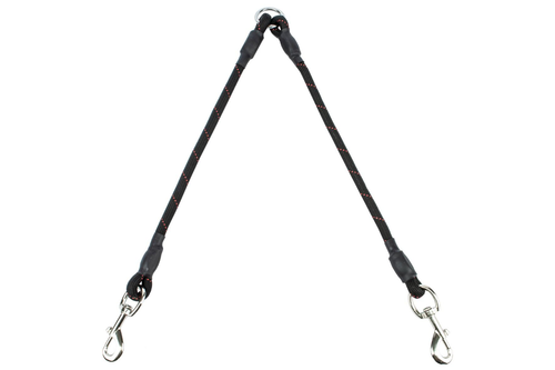 Dog Lead Twin Attachment Black Main Image