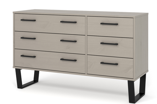 Texas 3+3 Drawer Wide Chest Grey main image
