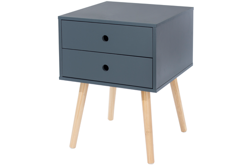 Scandia 2 Drawer Bedside Cabinet Midnight Blue main image