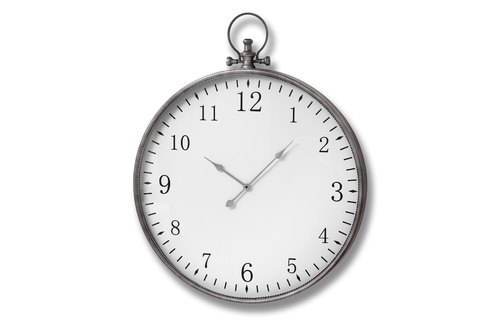 Silver Pocket Watch Wall Clock Main Image