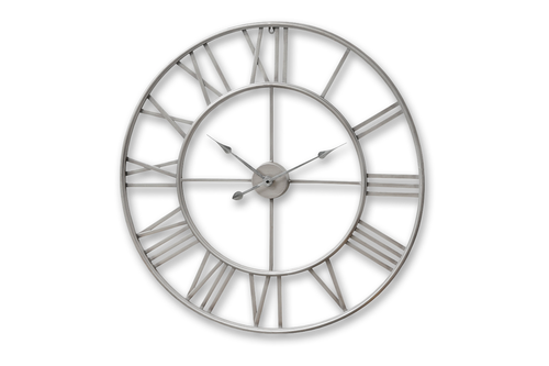 Large Silver Skeleton Wall Clock Main Image